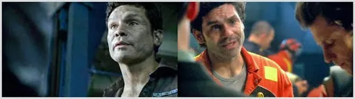 Montaje comparando a un actor de Battlestar Galactica en otra serie
